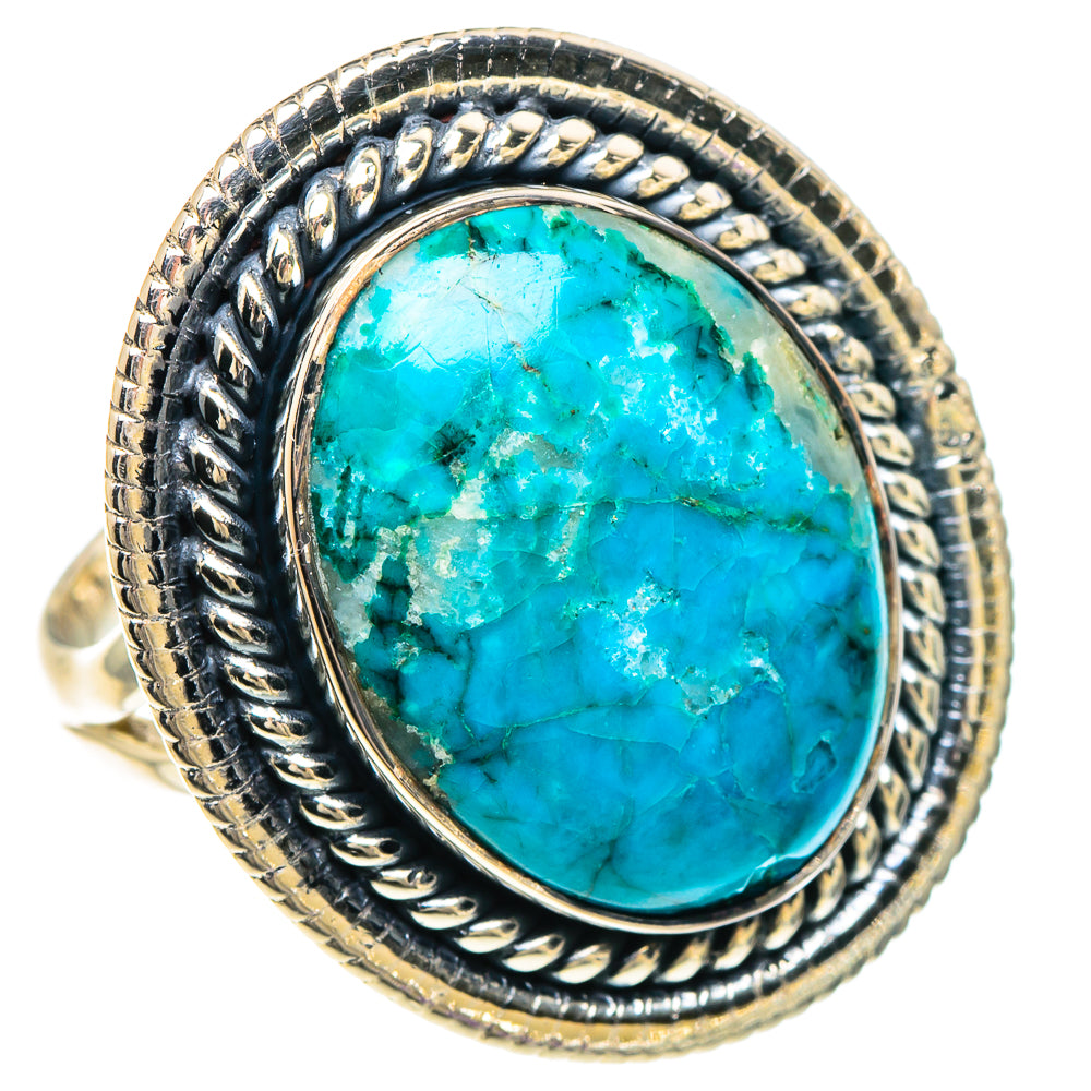 Chrysocolla Rings handcrafted by Ana Silver Co - RING94158 - Photo 2