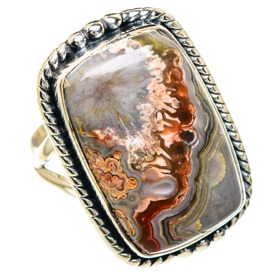 Crazy Lace Agate Rings handcrafted by Ana Silver Co - RING94172