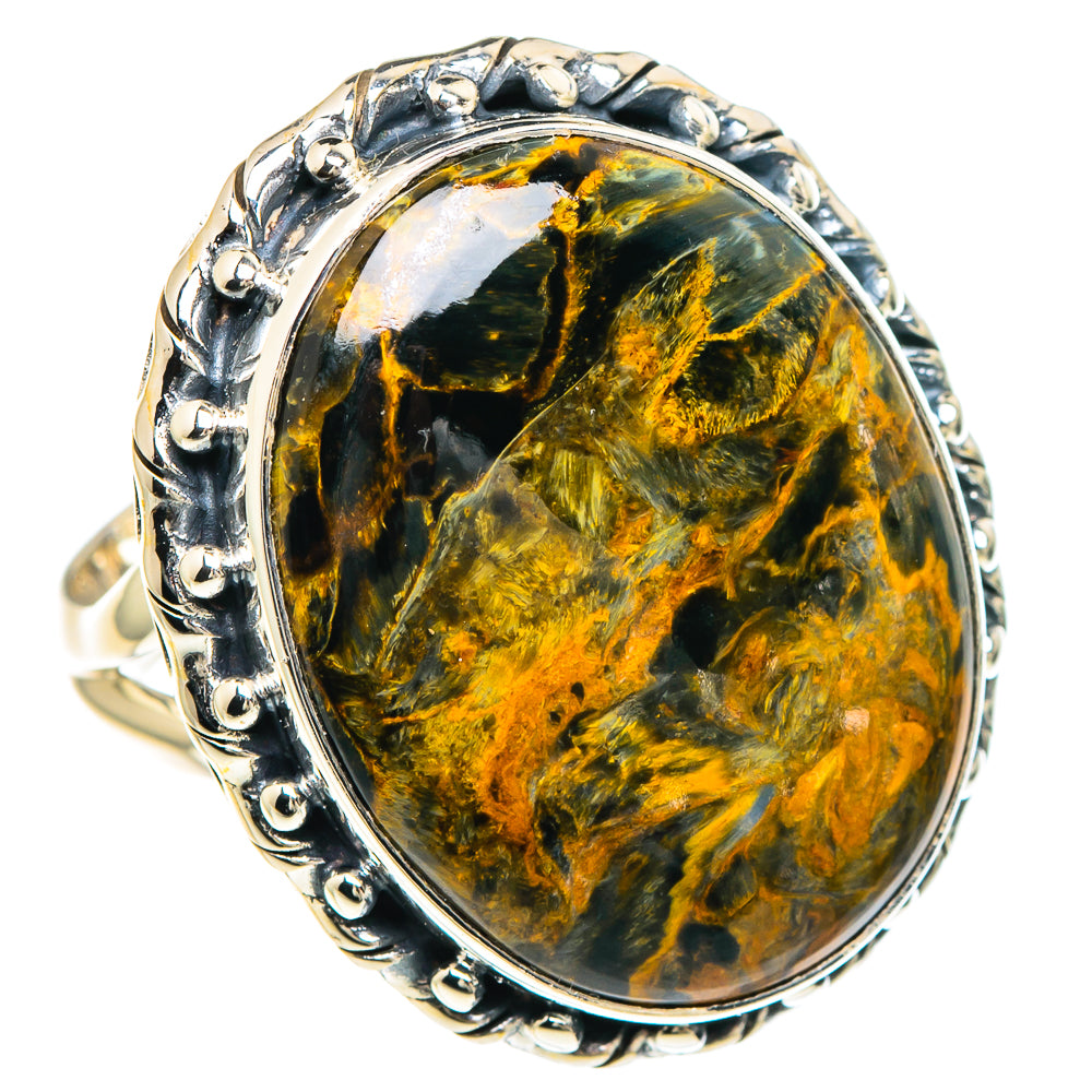 Golden Pietersite Rings handcrafted by Ana Silver Co - RING94183