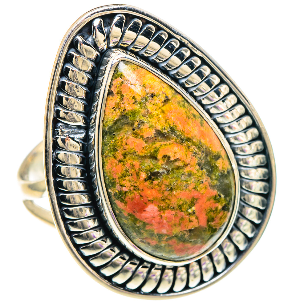 Unakite Rings handcrafted by Ana Silver Co - RING94188 - Photo 2