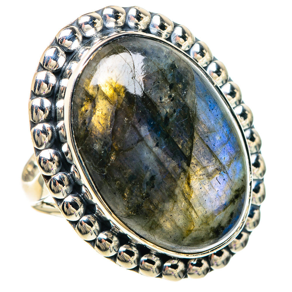 Labradorite Rings handcrafted by Ana Silver Co - RING94195