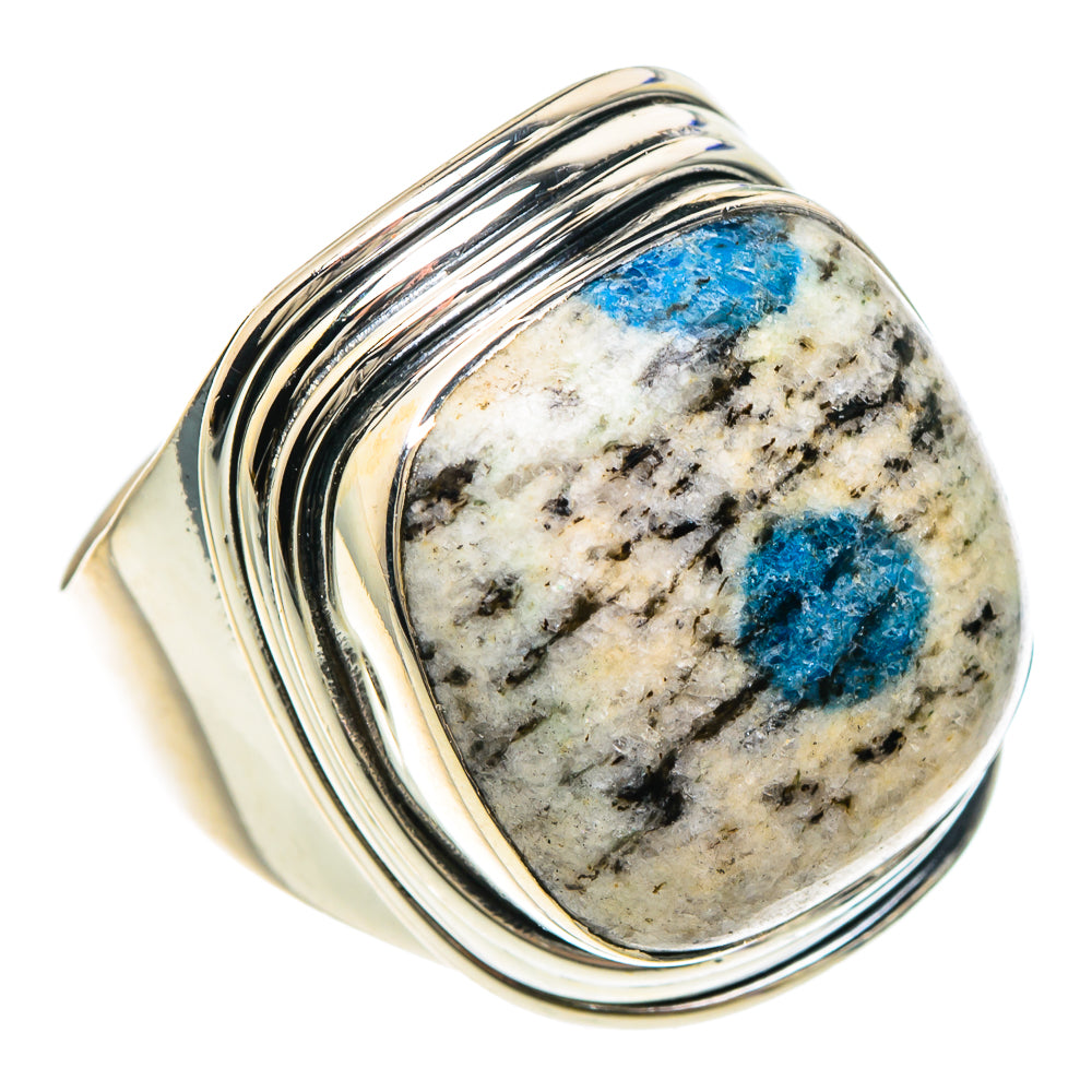K2 Blue Azurite Rings handcrafted by Ana Silver Co - RING94198