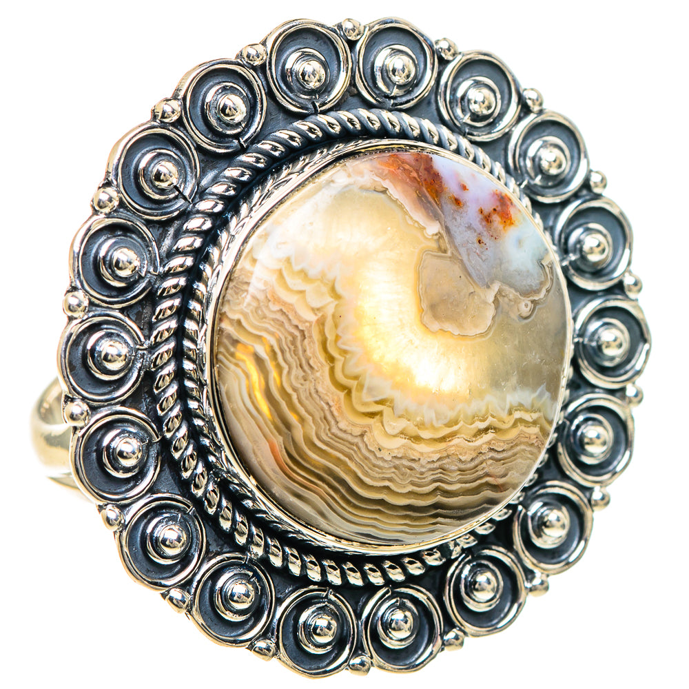 Laguna Lace Agate Rings handcrafted by Ana Silver Co - RING94206 - Photo 2