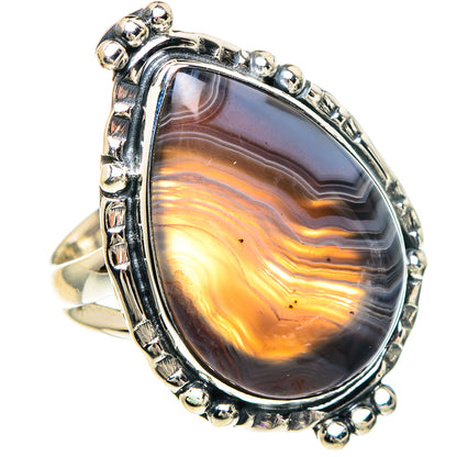 Botswana Agate Rings handcrafted by Ana Silver Co - RING94207