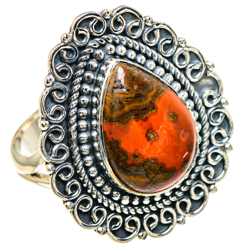 Morocco Agate Rings handcrafted by Ana Silver Co - RING94208 - Photo 2