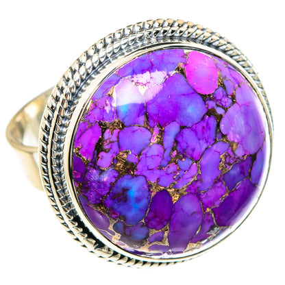 Purple Copper Composite Turquoise Rings handcrafted by Ana Silver Co - RING94215