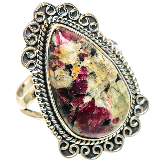 Russian Eudialyte Rings handcrafted by Ana Silver Co - RING94220