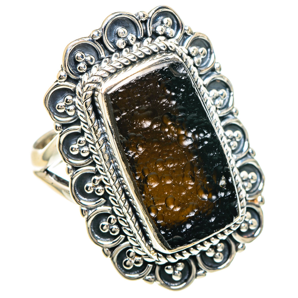 Tektite Rings handcrafted by Ana Silver Co - RING94222 - Photo 2