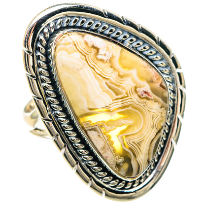 Laguna Lace Agate Rings handcrafted by Ana Silver Co - RING94225 - Photo 2