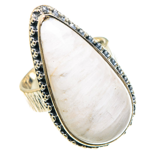 White Scolecite Rings handcrafted by Ana Silver Co - RING94227