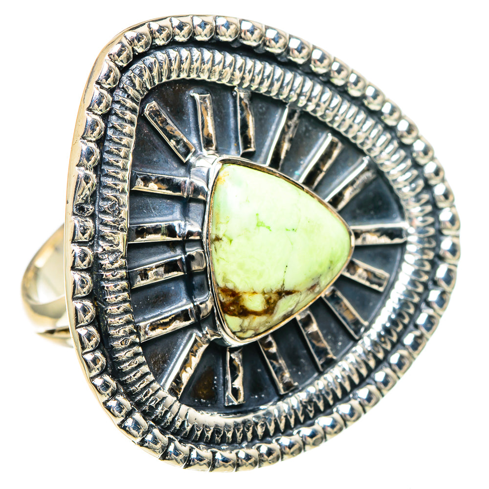 Lemon Chrysoprase Rings handcrafted by Ana Silver Co - RING94237 - Photo 2