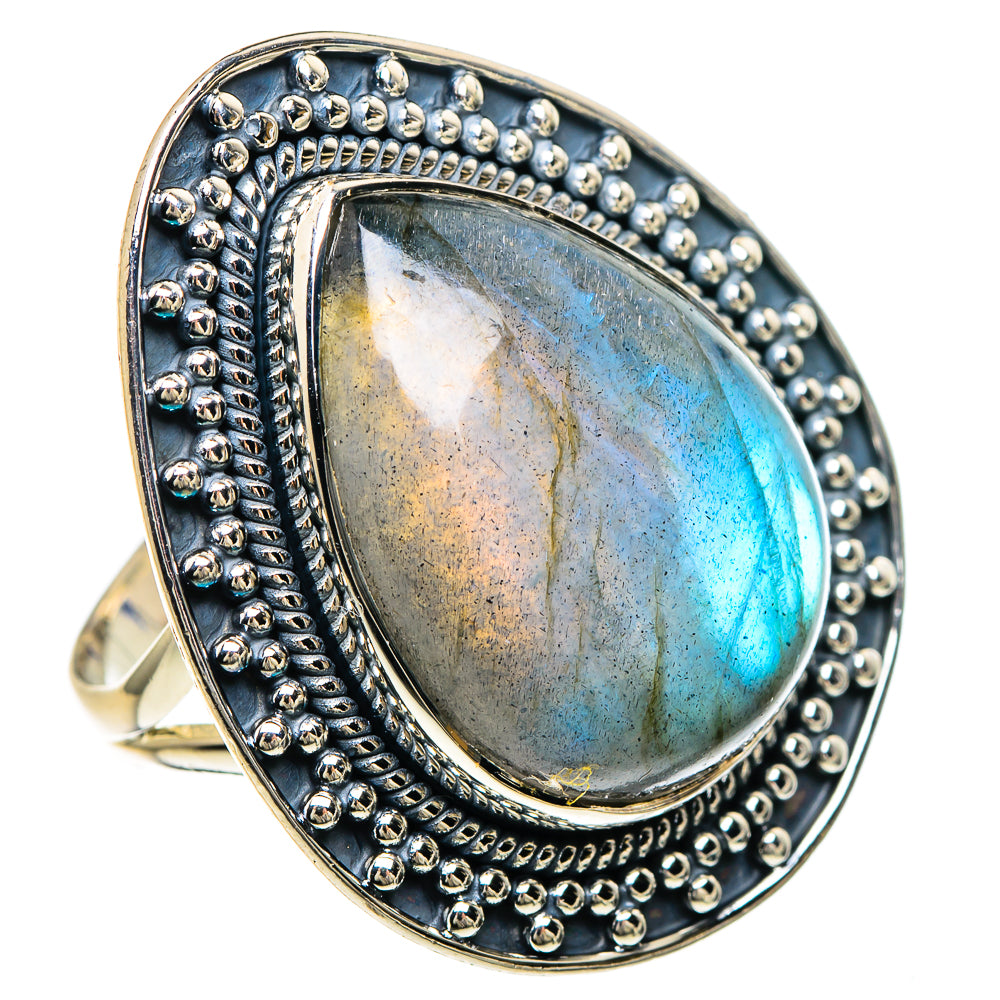Labradorite Rings handcrafted by Ana Silver Co - RING94241