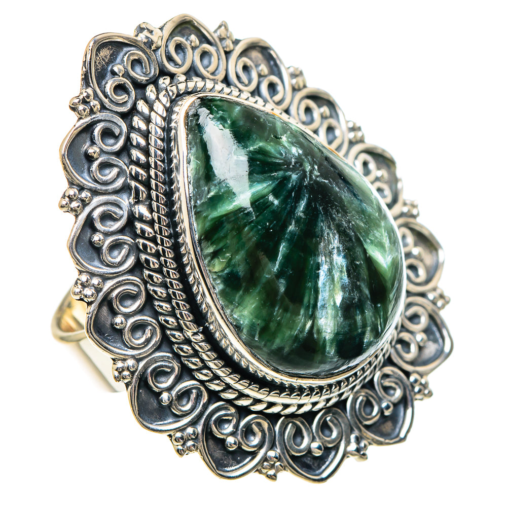 Seraphinite Rings handcrafted by Ana Silver Co - RING94244