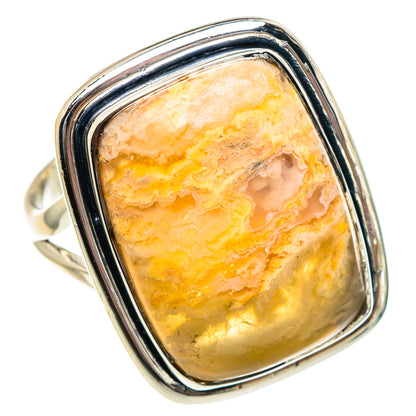 Plume Agate Rings handcrafted by Ana Silver Co - RING94260 - Photo 2