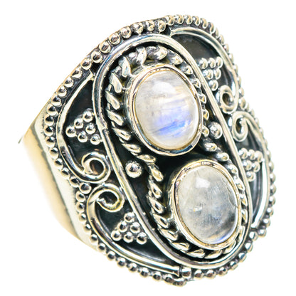 Rainbow Moonstone Rings handcrafted by Ana Silver Co - RING94272