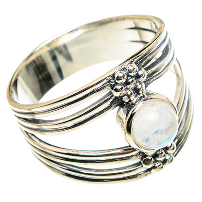 Rainbow Moonstone Rings handcrafted by Ana Silver Co - RING94297