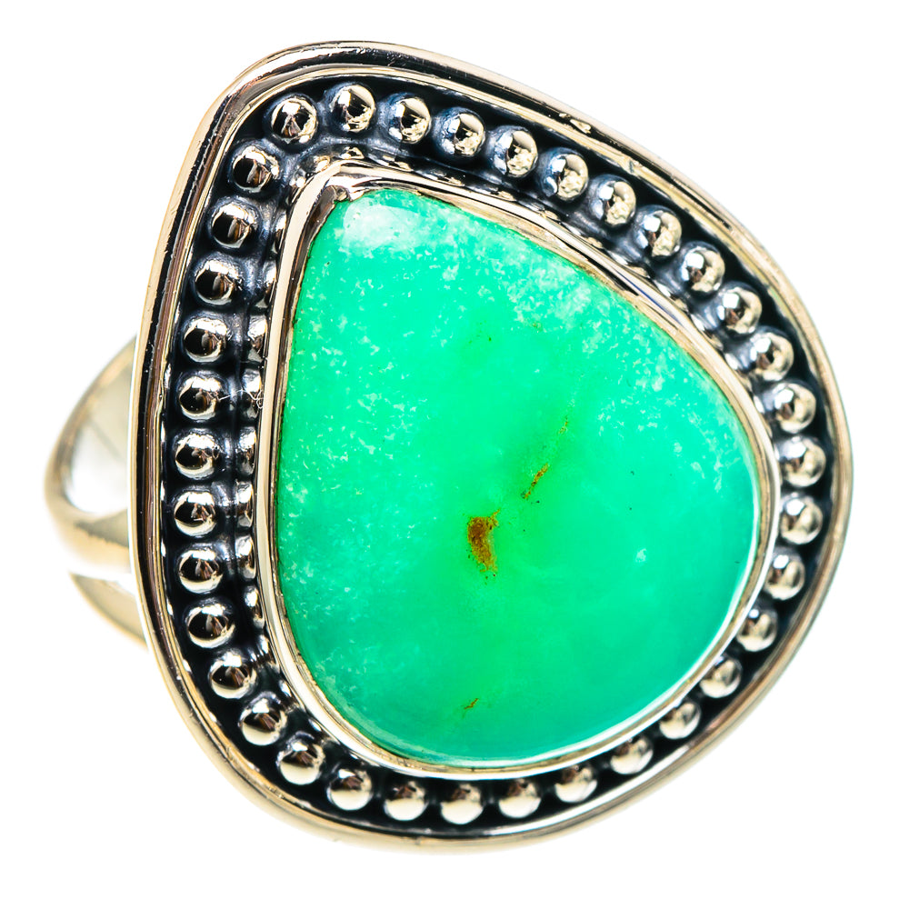Chrysoprase Rings handcrafted by Ana Silver Co - RING94310