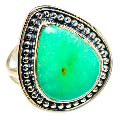 Chrysoprase Rings handcrafted by Ana Silver Co - RING94310