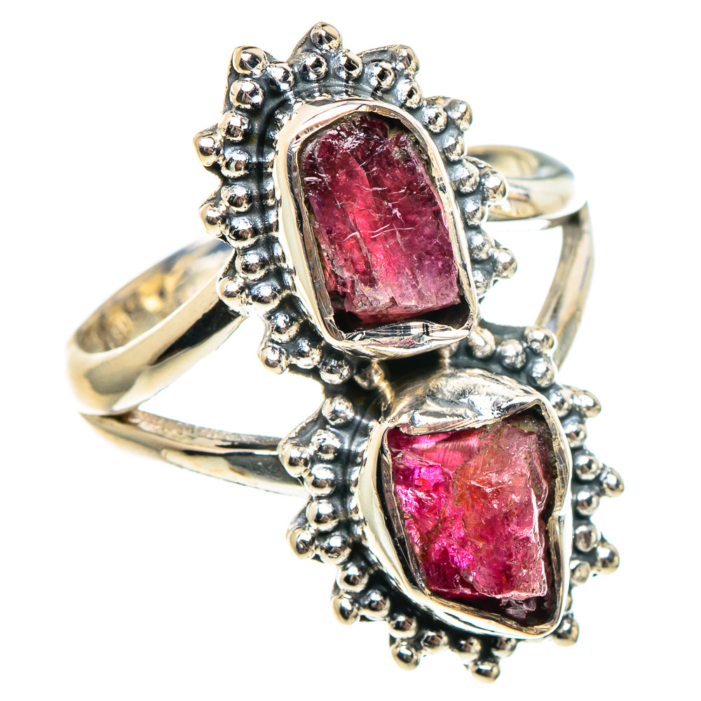Pink Tourmaline Rings handcrafted by Ana Silver Co - RING94318