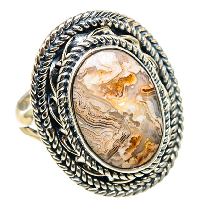 Laguna Lace Agate Rings handcrafted by Ana Silver Co - RING94325