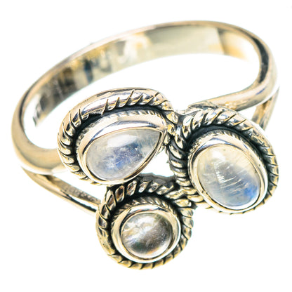 Rainbow Moonstone Rings handcrafted by Ana Silver Co - RING94352