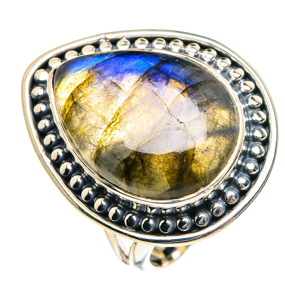 Labradorite Rings handcrafted by Ana Silver Co - RING94358