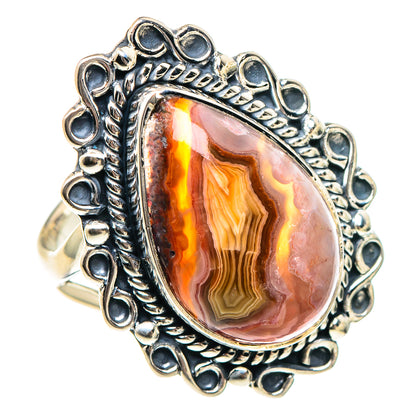 Crazy Lace Agate Rings handcrafted by Ana Silver Co - RING94363