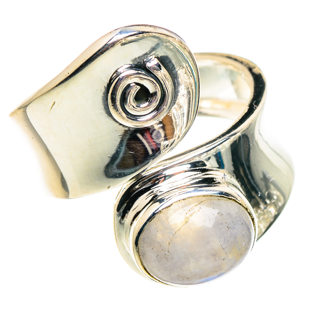 Rainbow Moonstone Rings handcrafted by Ana Silver Co - RING94371