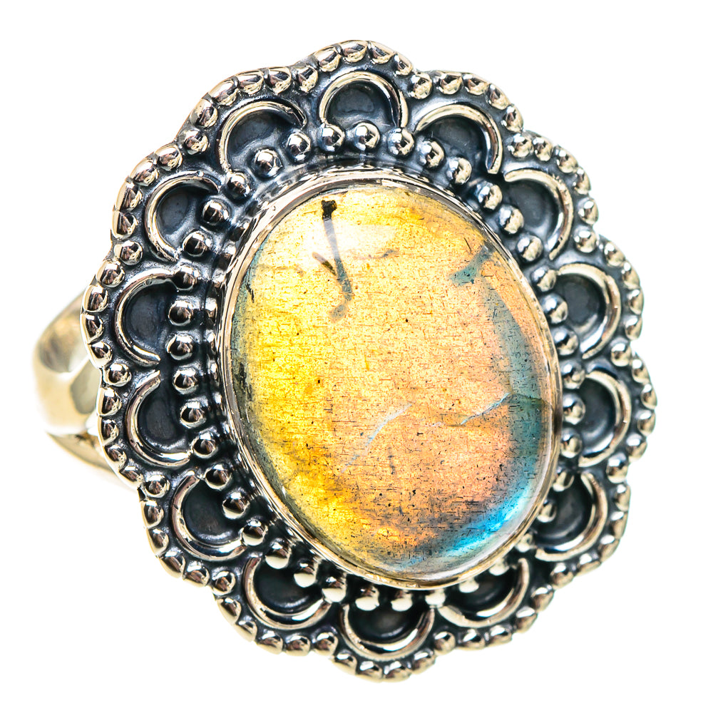 Labradorite Rings handcrafted by Ana Silver Co - RING94378