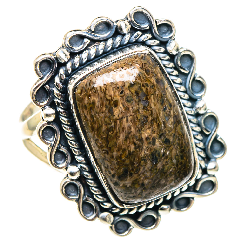 Dinosaur Bone Rings handcrafted by Ana Silver Co - RING94383 - Photo 2