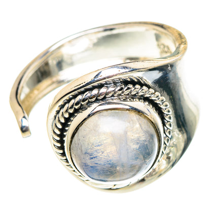 Rainbow Moonstone Rings handcrafted by Ana Silver Co - RING94388