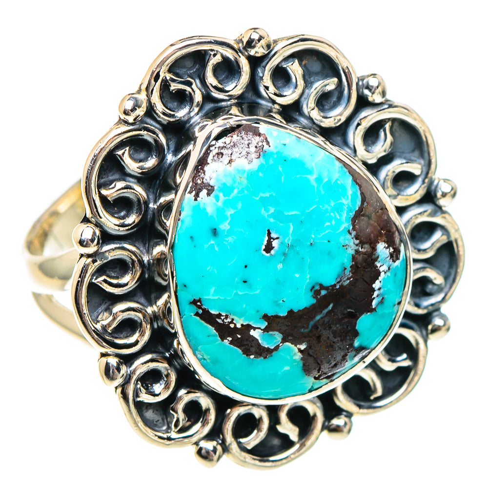 Tibetan Turquoise Rings handcrafted by Ana Silver Co - RING94392