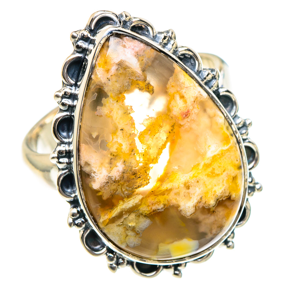 Plume Agate Rings handcrafted by Ana Silver Co - RING94399 - Photo 2