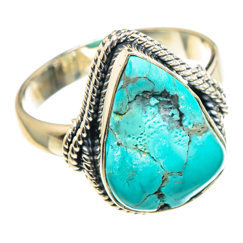 Tibetan Turquoise Rings handcrafted by Ana Silver Co - RING94416