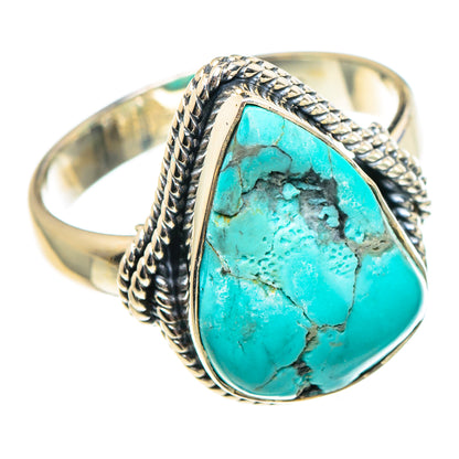 Tibetan Turquoise Rings handcrafted by Ana Silver Co - RING94416