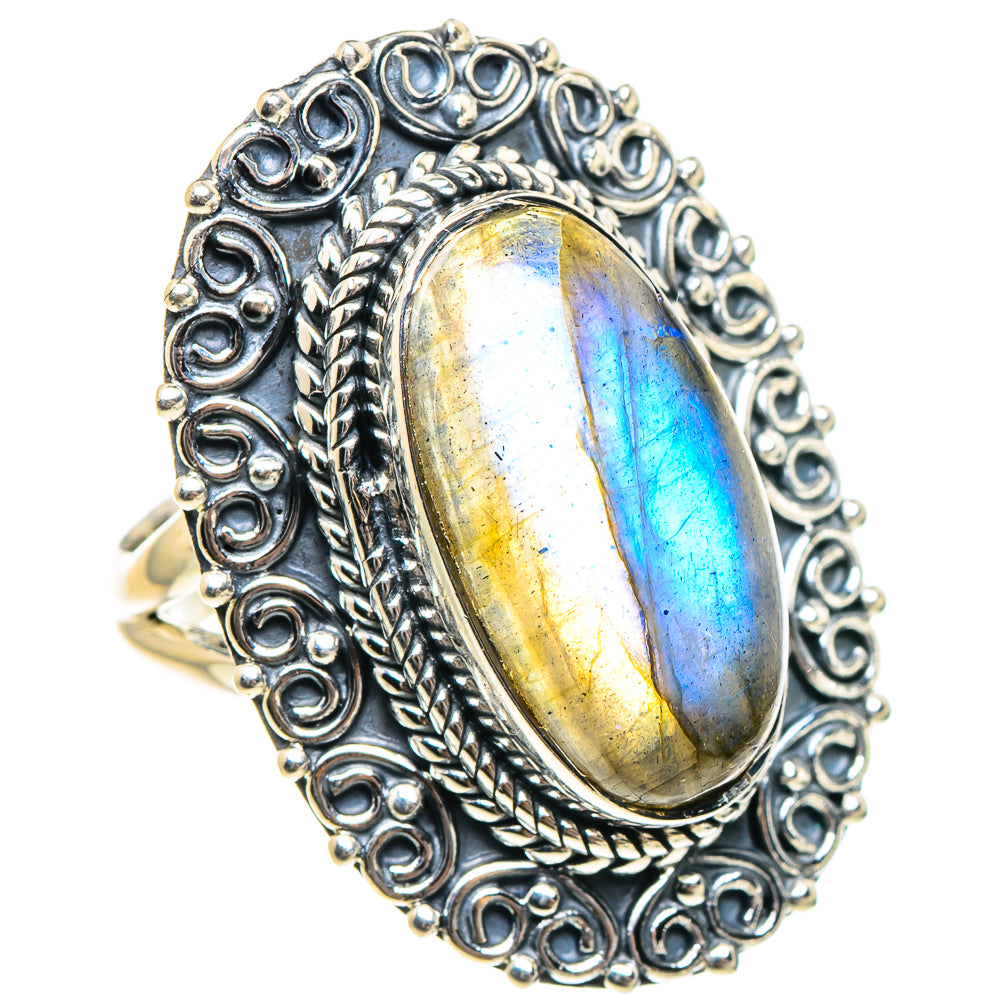 Labradorite Rings handcrafted by Ana Silver Co - RING94422 - Photo 2
