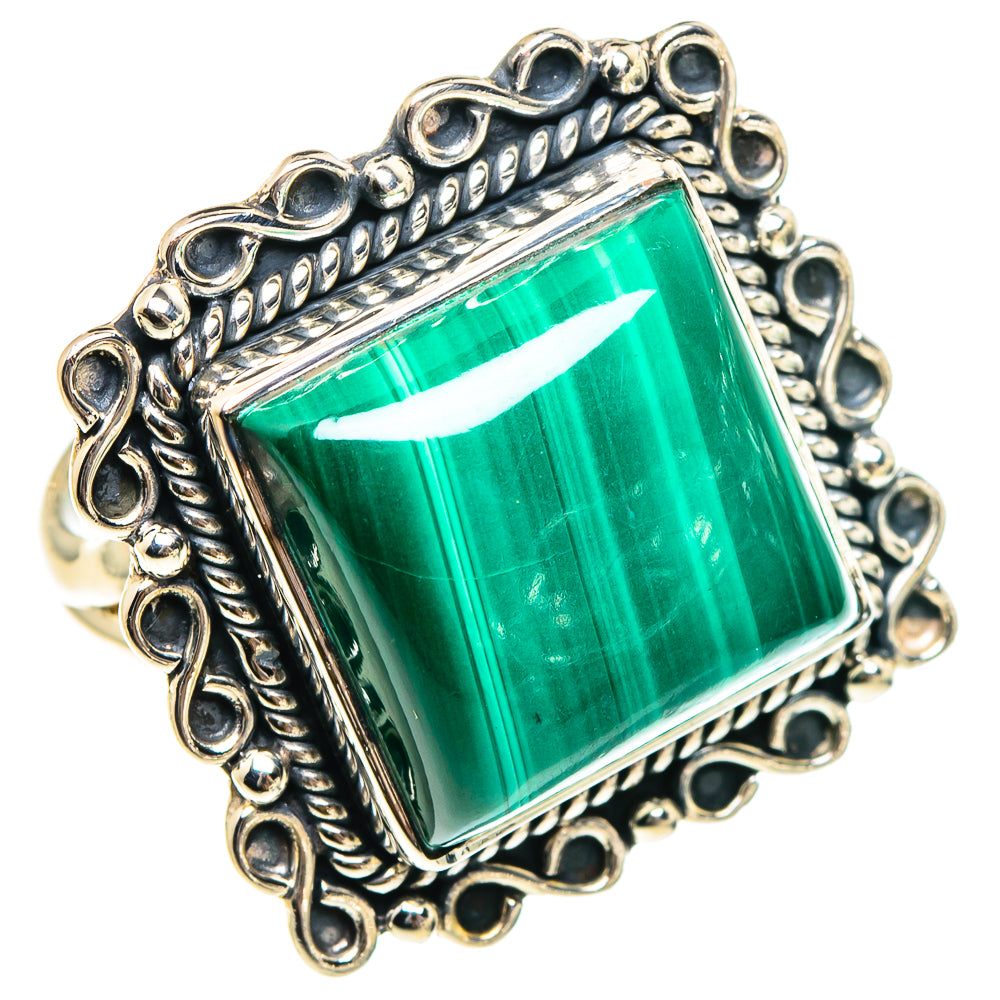 Malachite Rings handcrafted by Ana Silver Co - RING94424