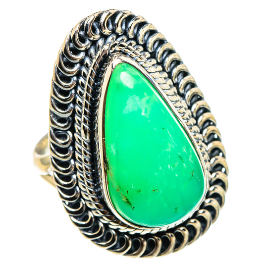 Chrysoprase Rings handcrafted by Ana Silver Co - RING94431