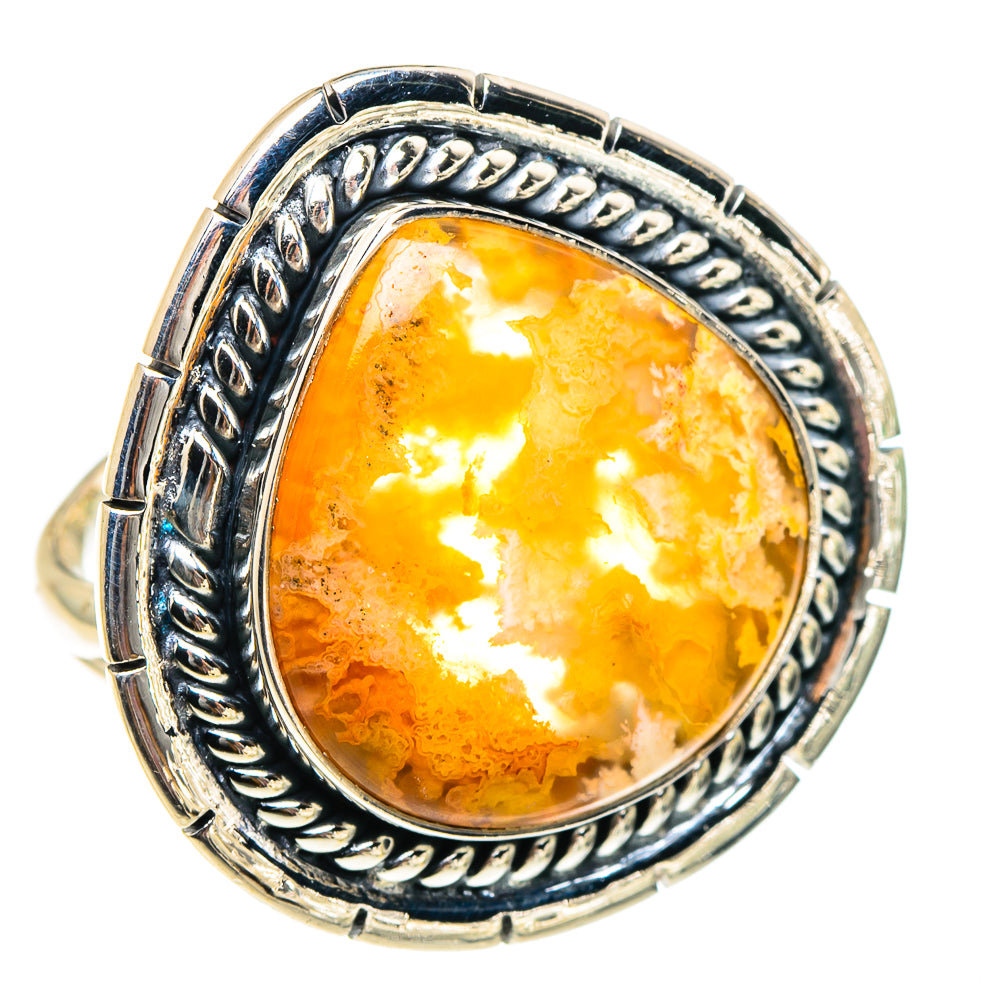 Plume Agate Rings handcrafted by Ana Silver Co - RING94437 - Photo 2