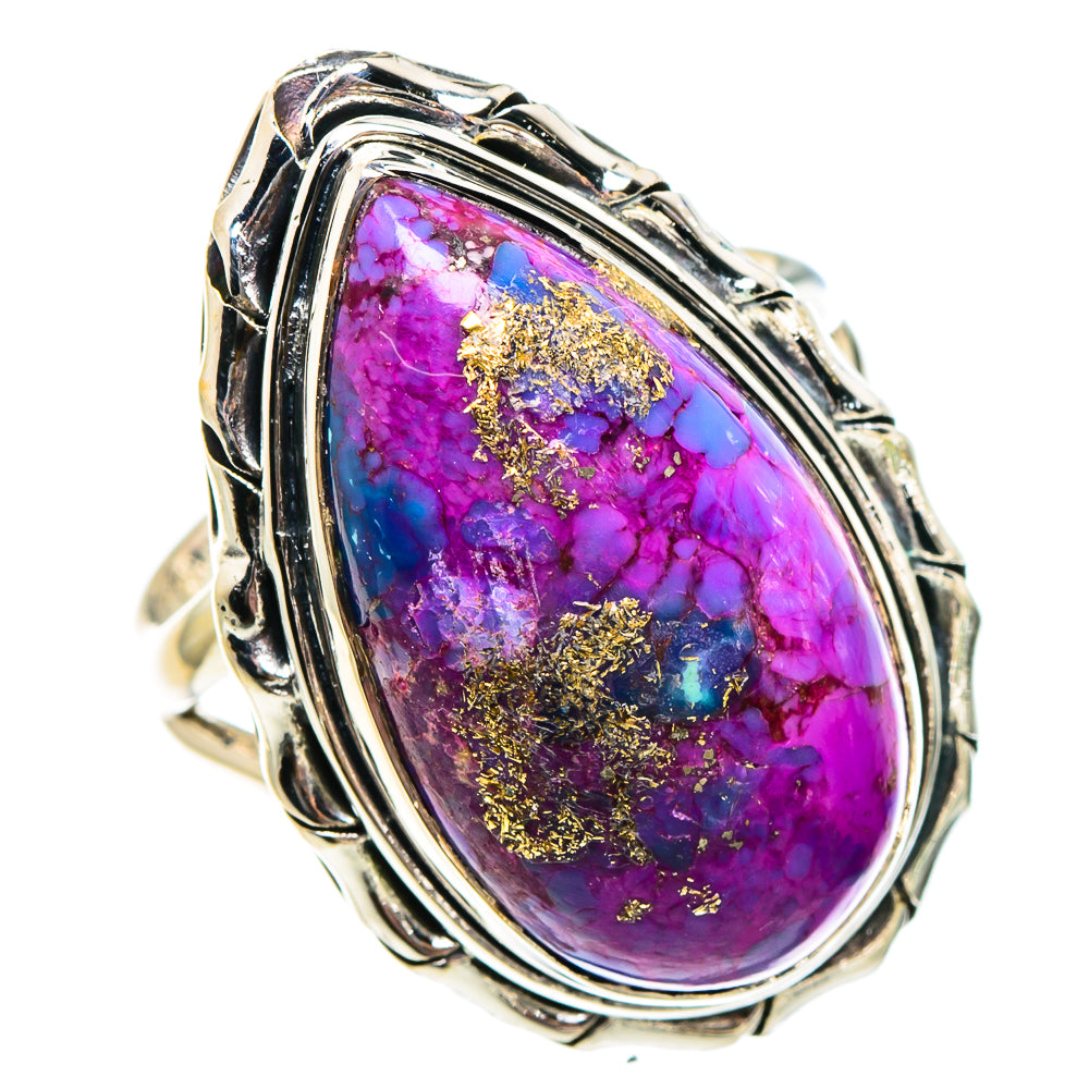 Purple Copper Composite Turquoise Rings handcrafted by Ana Silver Co - RING94443