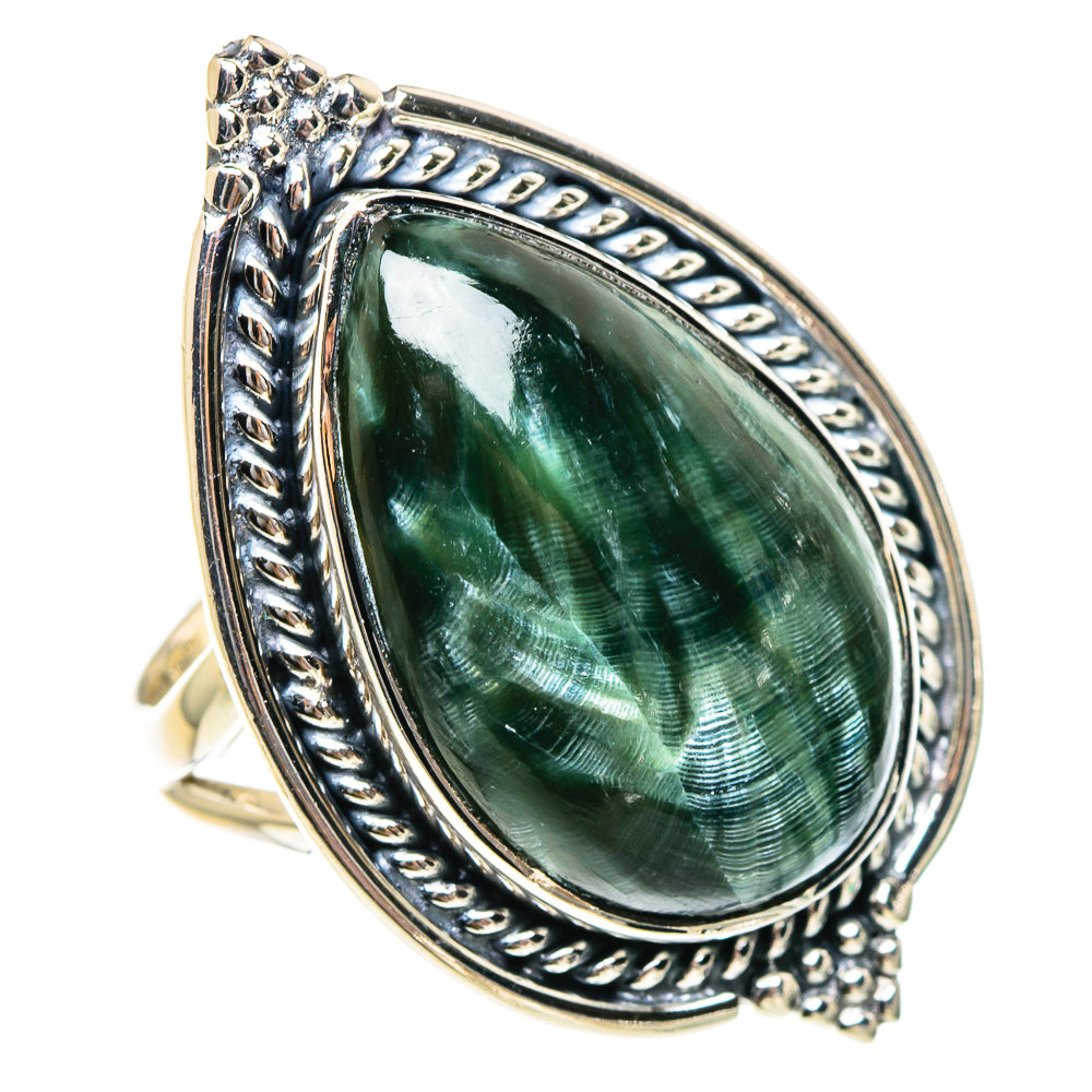 Seraphinite Rings handcrafted by Ana Silver Co - RING94468