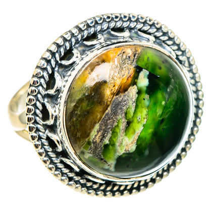 Australian Green Opal Rings handcrafted by Ana Silver Co - RING94469