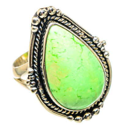 Lemon Chrysoprase Rings handcrafted by Ana Silver Co - RING94470