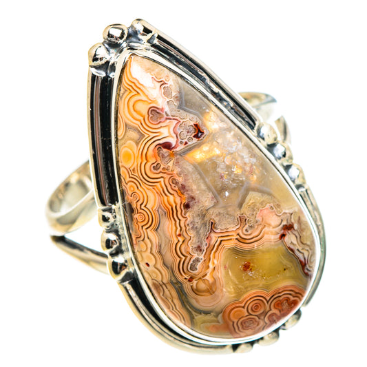 Crazy Lace Agate Rings handcrafted by Ana Silver Co - RING94477