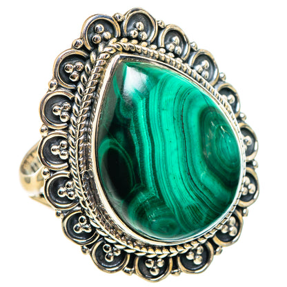 Malachite Rings handcrafted by Ana Silver Co - RING94503
