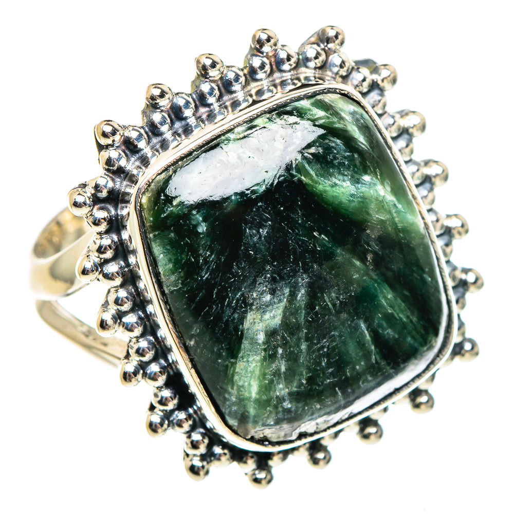 Seraphinite Rings handcrafted by Ana Silver Co - RING94504 - Photo 2