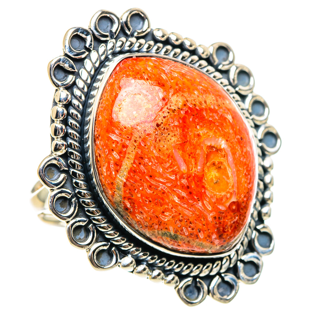 Sponge Coral Rings handcrafted by Ana Silver Co - RING94518 - Photo 2