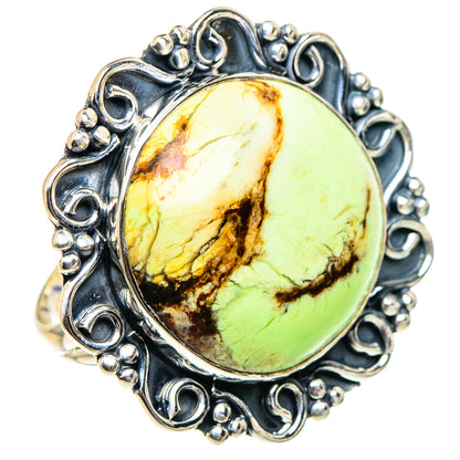 Lemon Chrysoprase Rings handcrafted by Ana Silver Co - RING94537