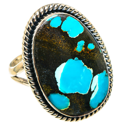 Tibetan Turquoise Rings handcrafted by Ana Silver Co - RING94541