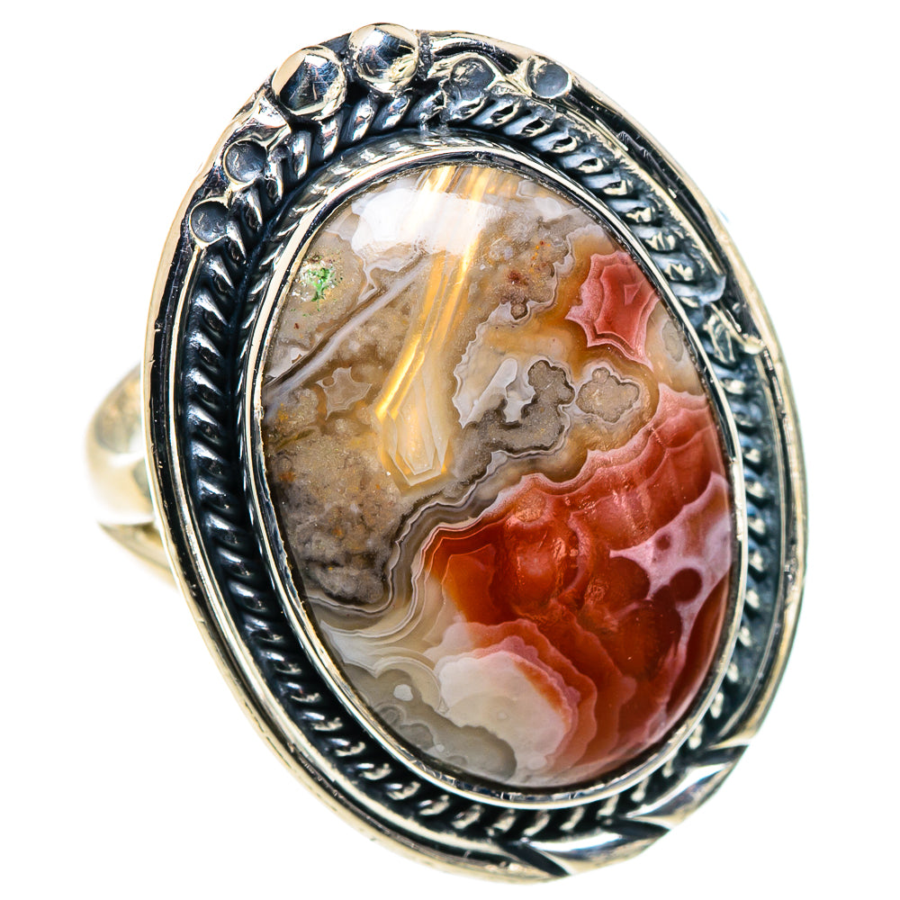 Crazy Lace Agate Rings handcrafted by Ana Silver Co - RING94559
